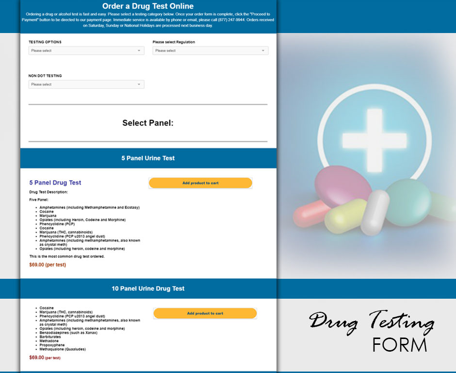 Order Drug Test Online Health Care Form