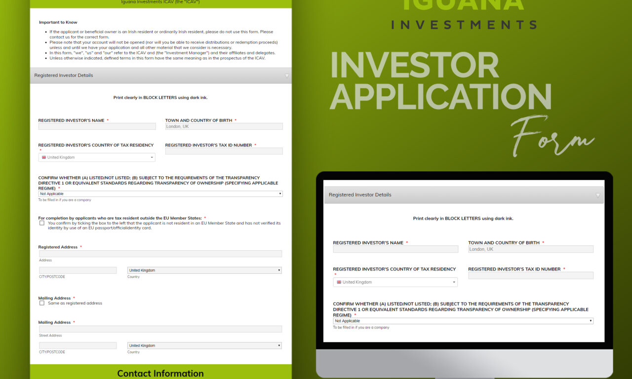 Investor Application Health Care Form