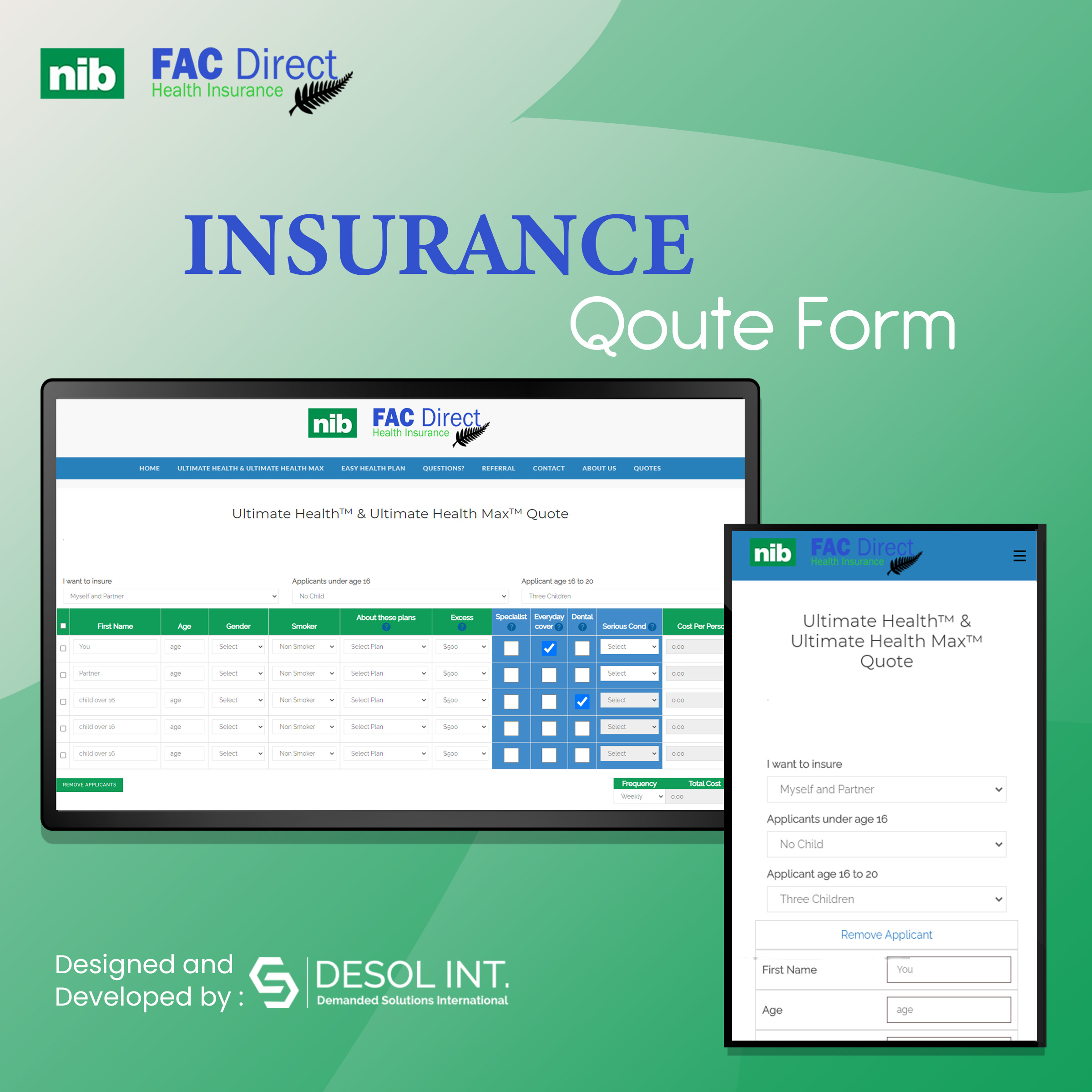 Mobile Friendly Insurance Form | Form Development Service