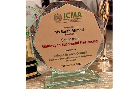Prize ICMA Event- Pakistan