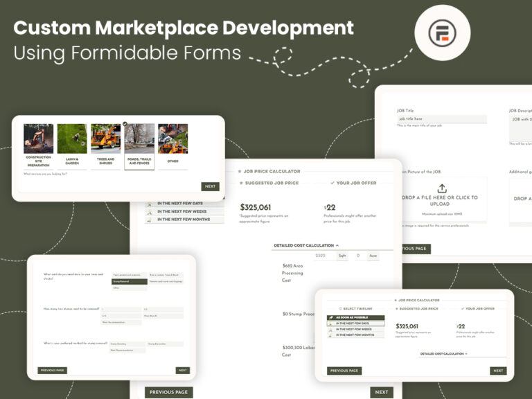 Custom Marketplace Development Using Formidable Forms
