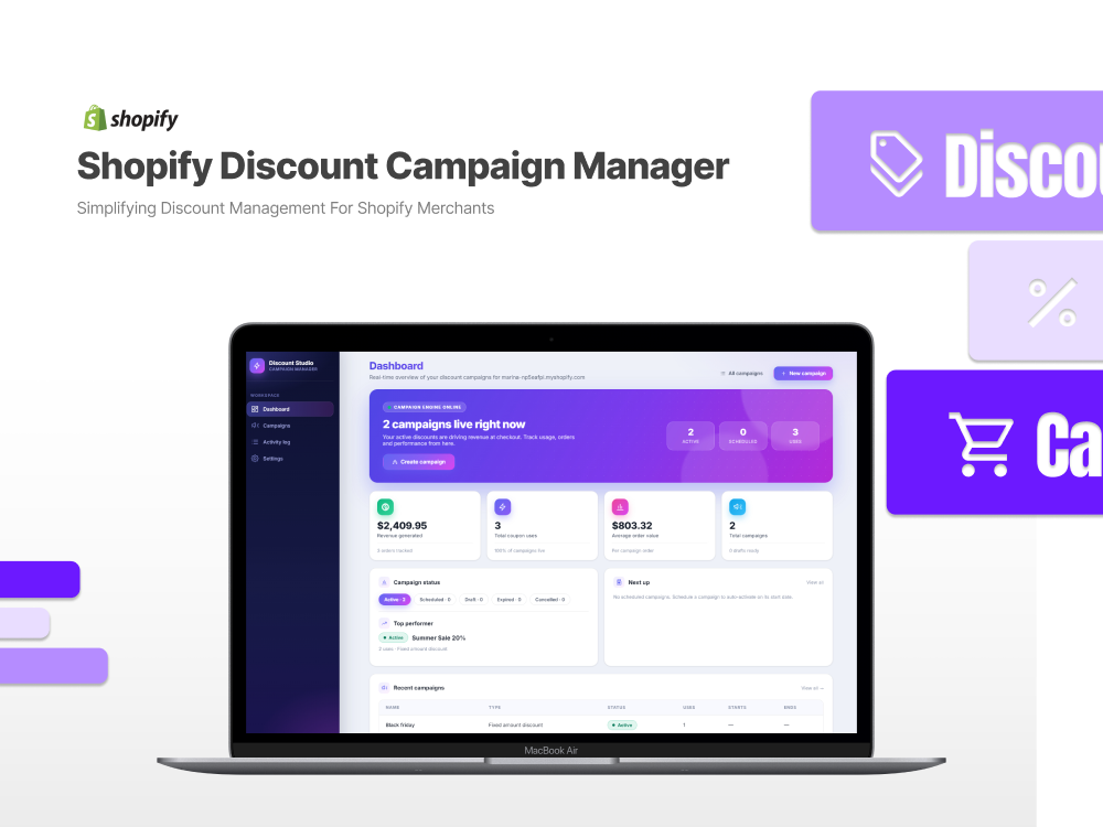 Shopify Discount Campaign Manager